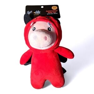 Thrills Chills Fangtastic Dog Toy Pig Devil Bat Wings Plush Stocking Stuffer